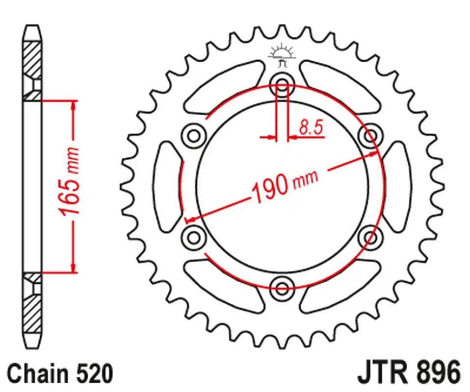 JT rozeta 896 45 KTM 600 LC4 ENDURO 88-89 (89645JT) Top Prodej