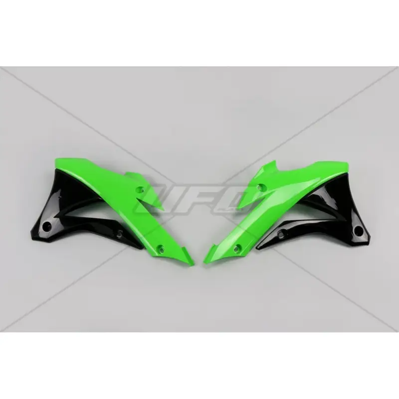 Akce UFO kryty chladiče KAWASAKI KX 85 14-21, KX 100 14-21 barva zelená černá