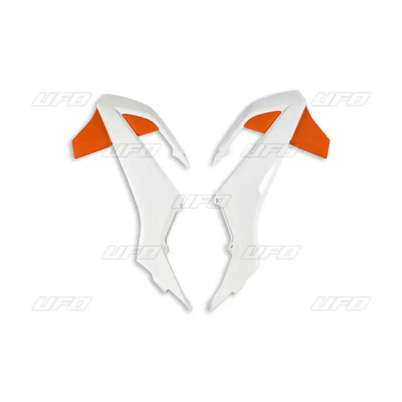 Výhodná Nabídka UFO kryty chladiče KTM SX 65 16-22 barva OEM 19-20 (bílá/oranžová)