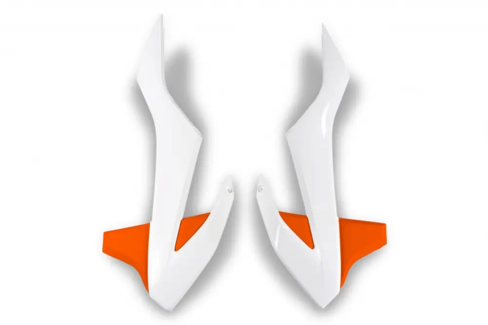 UFO kryty chladiče KTM SX 85 18-2023 barva OEM 20-2023 (bílá/oranžová) Výprodej