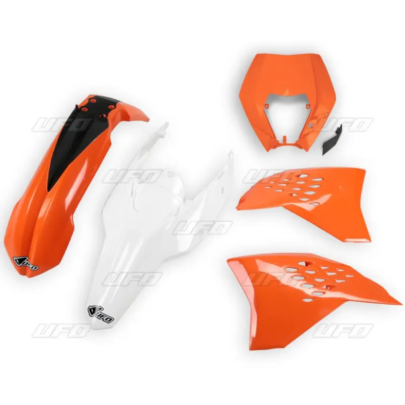 Koupit Online UFO kompletní sada plastů KTM EXC/EXC-F 11 barva OEM 11 (oranžová/bílá) (KT520E999W)