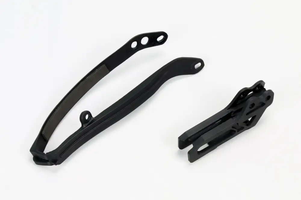 UFO komplet kluzák + vodítko řetězu YAMAHA YZ 125/250 09-14, YZF 250 09-23, YZF 450 09-22, WRF 250/450 09-25 barva černá Cenová Bomba