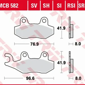 TRW ZF brzdové destičky KH135 sintrované OFFROAD KAWASAKI KLX 125 10-13, KX 125/250/500 89-93, KDX 200/250 93-94, KLX 09-17, SUZUKI RM 125/250 87-95, RM-X 250 89-95, YAMAHA YZ 125/250 2T 89-97, WR 125 91-97, TT-R 250 93-00 přední Jen Po Omezenou Doba