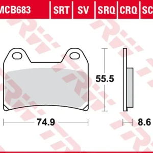 TRW ZF brzdové destičky KH244 karbonové závodní APRILIA RS 250 97-, RSV 1000 MILE/R 98-00, DUCATI 748/800/900/916/996 97-03, KTM SMC 625/660/LC4 640 SUPERMOTO 04-06, SM 690 07-10, MOTO GUZZI V11 01-06, SPORT 1200 06-14, přední Autentický
