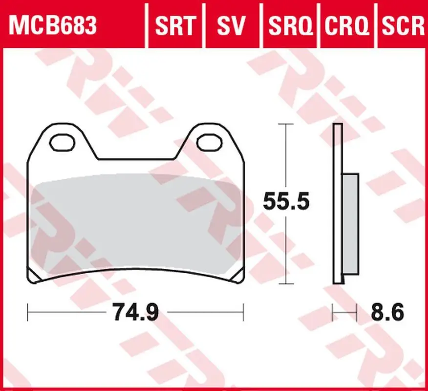TRW ZF brzdové destičky KH244 karbonové závodní APRILIA RS 250 97-, RSV 1000 MILE/R 98-00, DUCATI 748/800/900/916/996 97-03, KTM SMC 625/660/LC4 640 SUPERMOTO 04-06, SM 690 07-10, MOTO GUZZI V11 01-06, SPORT 1200 06-14, přední Autentický