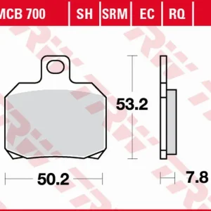 Sleva TRW ZF brzdové destičky KH266 sintrované STREET DUCATI HYPERMOTARD 950 19-, 1000/1200 MULTISTRADA, V4 PANIGALE 18-, KTM RC8 1190 09-15, SUPERDUKE 1290 14-20, MOTO GUZZI V7 750 08-14, MV AUGUSTA BRUTALE 800 13-, zadní