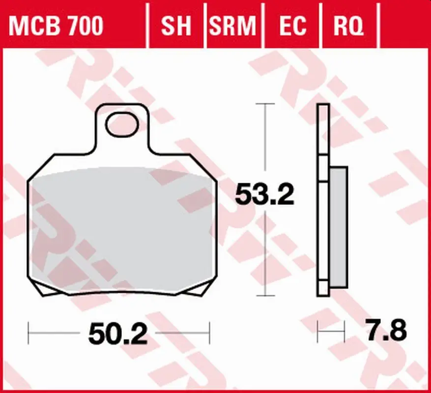 Sleva TRW ZF brzdové destičky KH266 sintrované STREET DUCATI HYPERMOTARD 950 19-, 1000/1200 MULTISTRADA, V4 PANIGALE 18-, KTM RC8 1190 09-15, SUPERDUKE 1290 14-20, MOTO GUZZI V7 750 08-14, MV AUGUSTA BRUTALE 800 13-, zadní