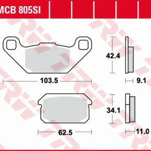 Omezená Nabídka TRW ZF brzdové destičky KH431 sintrované OFFROAD ADLY ATV 320 / 150 06-10, ATV 300 04-10, CPI XS 250 POWER QUAD 07-10, QUADZILLA BR/XRV 05-08, RL 300 BUGGIE 07-08, HURICANE 280/300/320 07-, HURICANE 500 08-, zadní