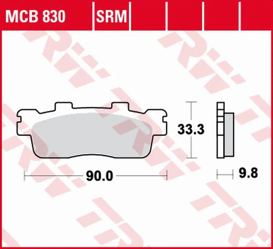 TRW ZF brzdové destičky KH498 sintrované KAWASAKI J 125 16-, J 300 14-, KYMCO DOWNTOWN 125 09-17, SUPER DINK 125 09-17, DOWNTOWN 200 10-15 zadní Značkový