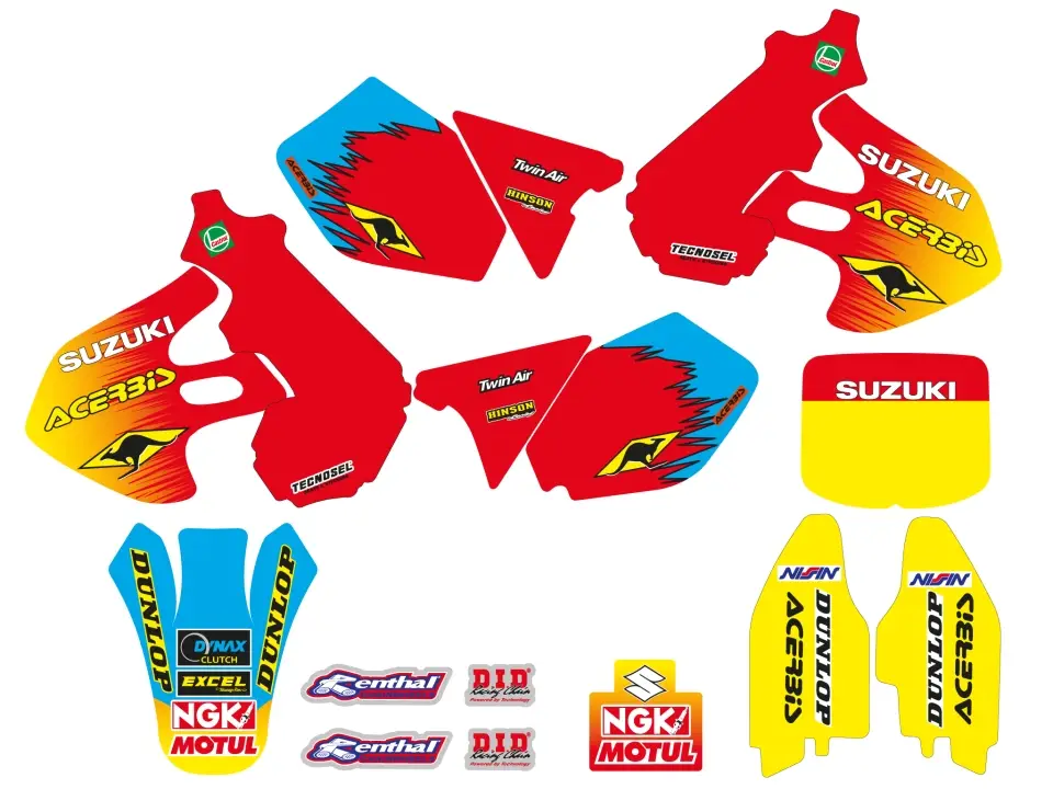 BLACKBIRD sada samolepek (dýhy) SUZUKI RM 125/250 96-00 REPLICA TEAM SUZUKI 1999 Autentický