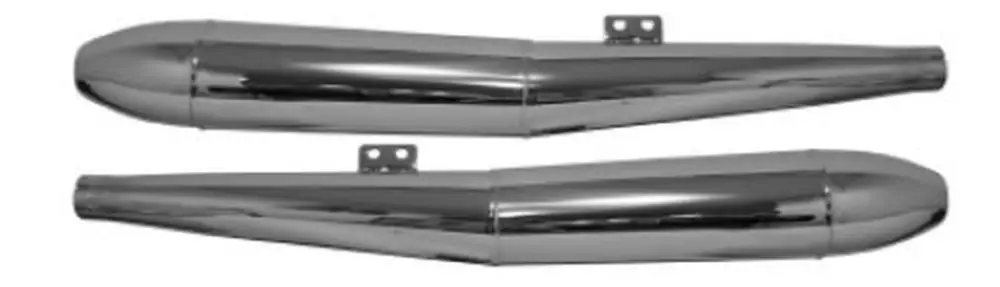 Poslední Šance EMGO koncovka výfuku (tlumič) chromovaná pravá (na vzor originálu) BMW R 50/5, R75/5, R 60/5 69-72 (délka 81,5cm)