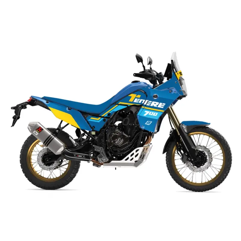 Nová Kolekce BLACKBIRD sada samolepek (dýhy) + potah sedla YAMAHA XTZ 700 TENERE 20-23 (T7) barva modrá černá