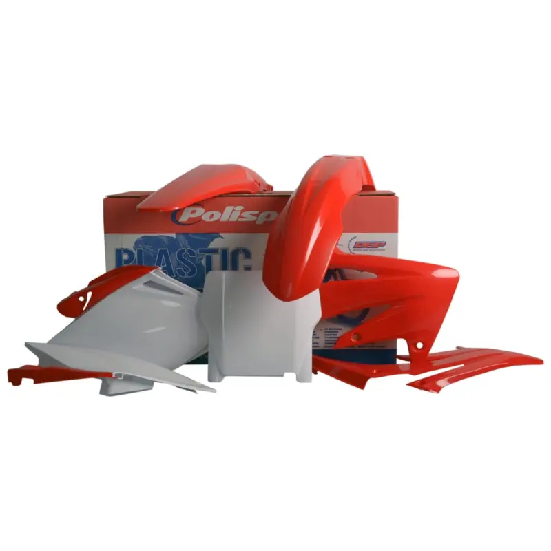 POLISPORT kompletní sada plastů HONDA CRF 250R 06-07 barva červeno bílá OEM Aktuální