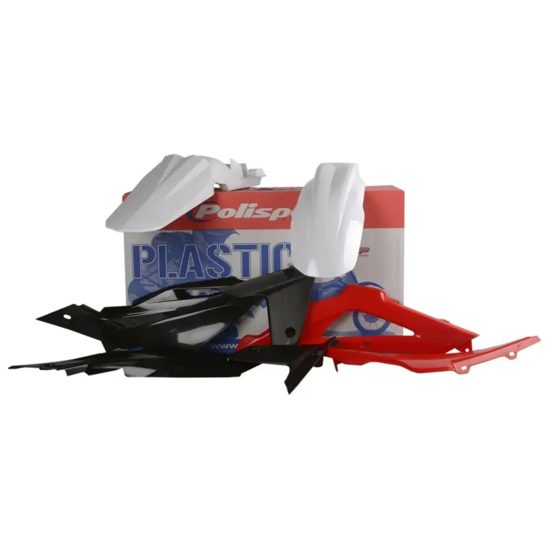 Cenový Hit POLISPORT kompletní sada plastů HUSQVARNA TC/FE 08 barva bílo černo červená OEM