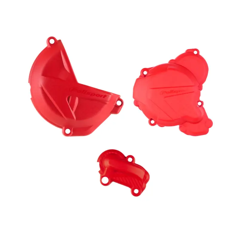 Must-Have POLISPORT sada krytu alternátoru, spojky a vodní pumpy GAS GAS EC 250 21-23; EC 300 21-23 barva červená