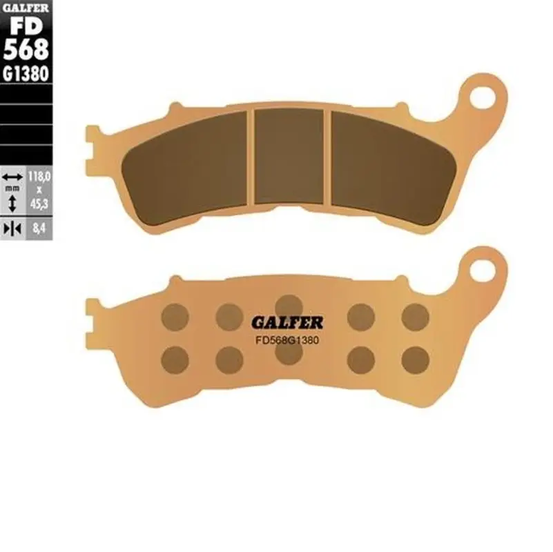GALFER brzdové destičky KH388 sintrované barva zlatá SCOOTER HONDA FES S-WINGS 125/150 07-11 Nejprodávanější