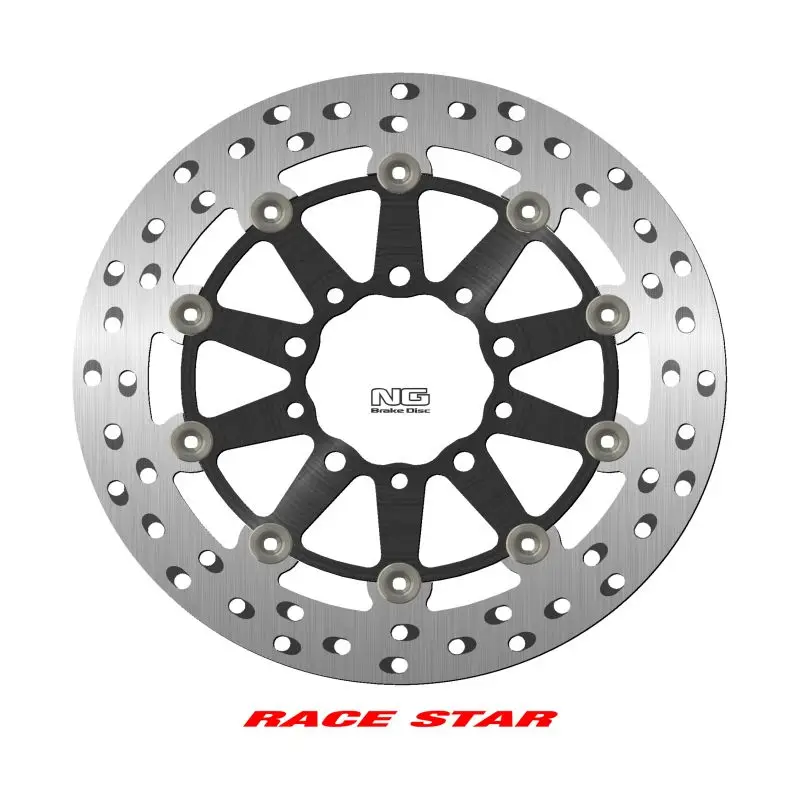 NG přední brzdový kotouč RACE STAR PREMIUM KAWASAKI ER 6N/F 05-17, ZX-6/ZX-6R 600 NINJA 05-18, ZX-6R 636 22, (298X80X5mm) (5X8,45/10,25mm) plovoucí (prostředek hliníkový, vylepšené chlazení) Nízká Cena