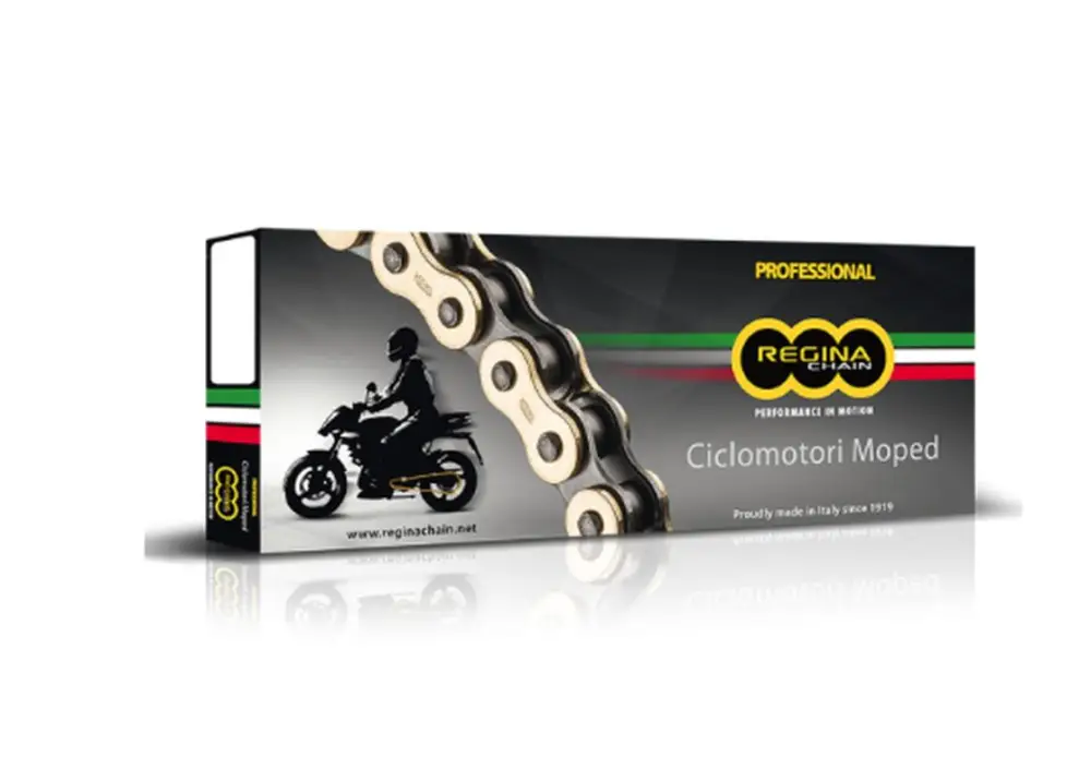 Aktuální REGINA hnací řetěz 428EB-ORO (122 článků) STREET do 125 ccm zlatá (126EB-ORO/015) (bez O-kroužků)