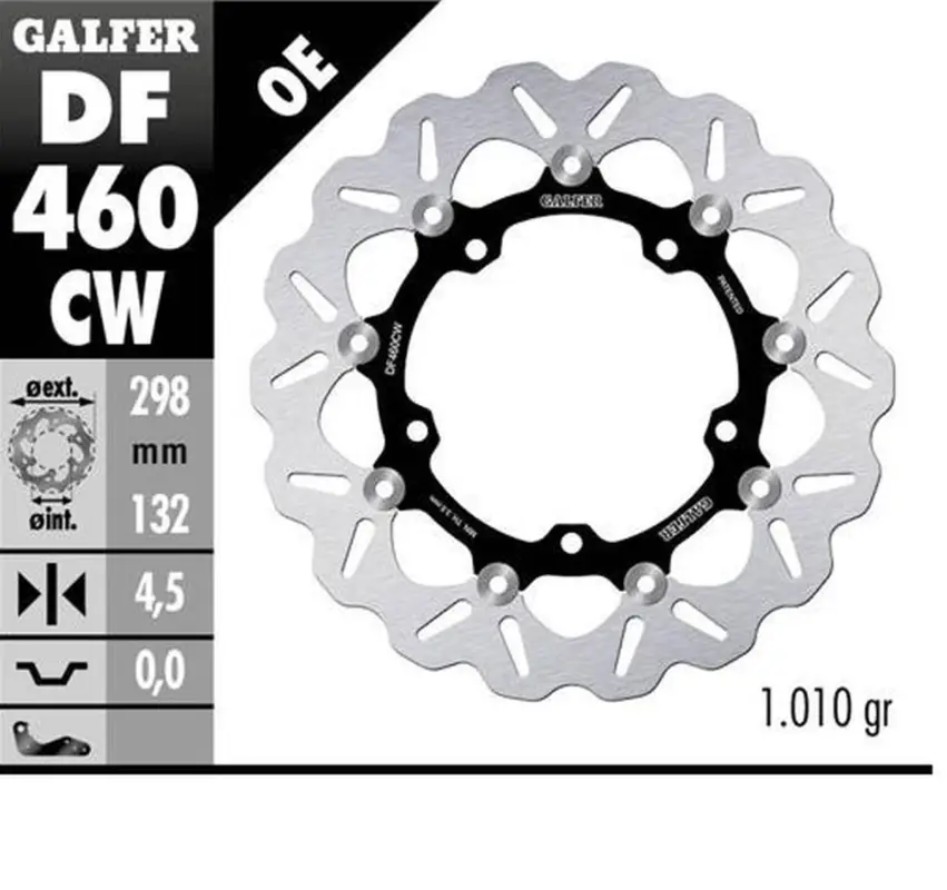 Výhodná Nabídka GALFER přední brzdový kotouč YAMAHA MT-03 16-, YZF R3/R25 15- (298mm) plovoucí WAVE FLOATING