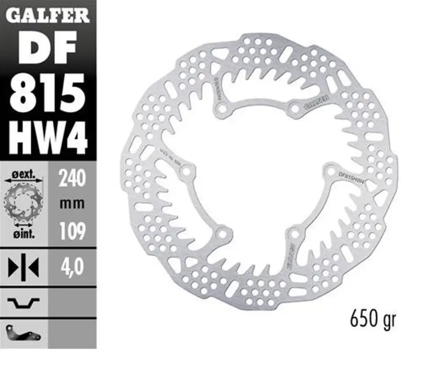 GALFER zadní brzdový kotouč BETA 250RR 12-24; 300RR 13-24; 350RR 13-24; 400/430/450/480/498 13-24; X-TRAINER 15-24 (240X109X4mm) SHARK MX Nová Kolekce