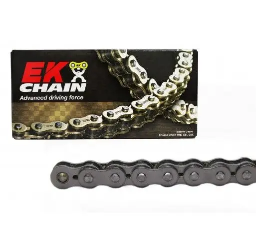 Expresní Doručení EK hnací řetěz EK520MVXZ2 124 QX-RING (do 1000ccm) (124 článků) vyrobeno v Japonsku nýtovací spojka