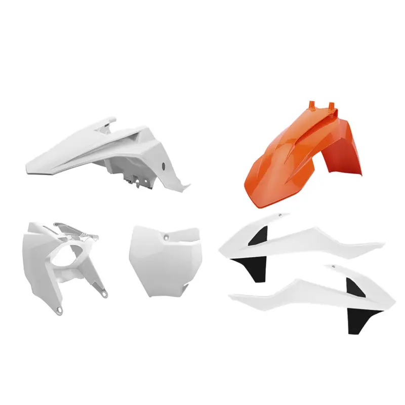 Pouze Dnes POLISPORT kompletní sada plastů KTM SX 65 16-23 sada obsahuje kryt filtru vzduchu (AIRBOX) barva bílá oranžová (OEM)
