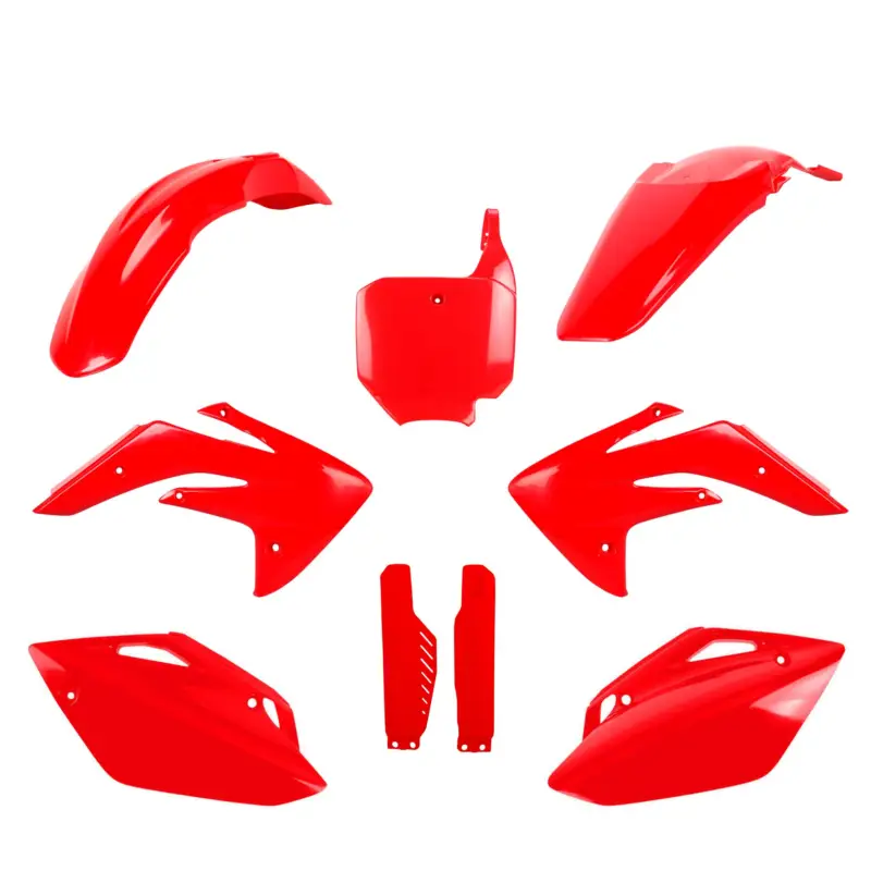 POLISPORT kompletní sada plastů (FULL KIT) HONDA CRF 150 07-25 v sadě přední tabulka (8663200004) a kryty tlumičů (8351300004) barva červená OEM Ověřený