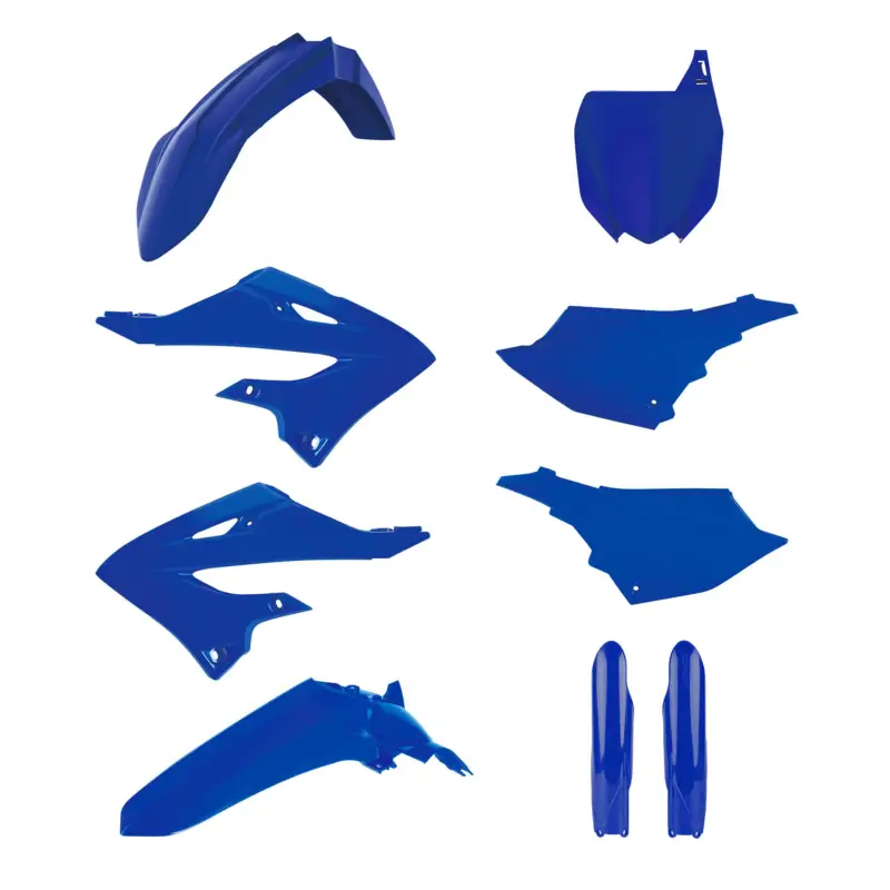 Tovární Cena POLISPORT kompletní sada plastů (FULL KIT) YAMAHA YZ 125/250 22-26 v sadě tabulka přední (8666000007) a kryty tlumičů (8352000002) barva modrá OEM