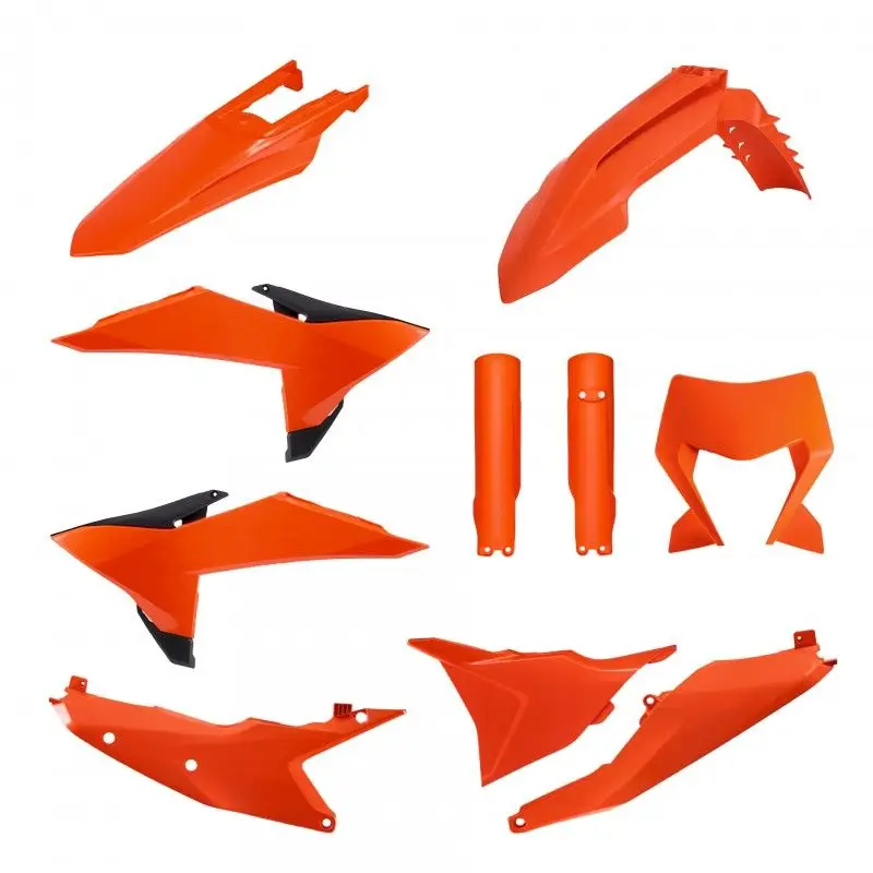 Akční Nabídka POLISPORT kompletní sada plastů (FULL KIT) KTM EXC/EXC-F/XC-W/XC-WF TBI 26 v sadě kryt světla (8681300001) a kryty tlumičů (8352500005) barva oranžová černá OEM 26