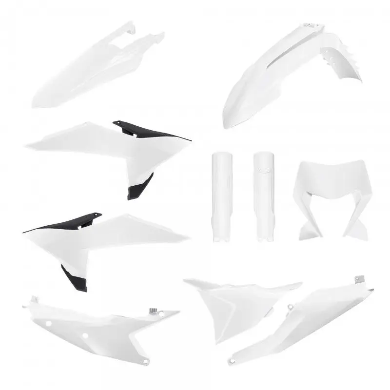 POLISPORT kompletní sada plastů (FULL KIT) KTM EXC/EXC-F/XC-W/XC-WF TBI 26 v sadě kryt světla (8681300002) a kryty tlumičů (8478200002) barva bílá Levný