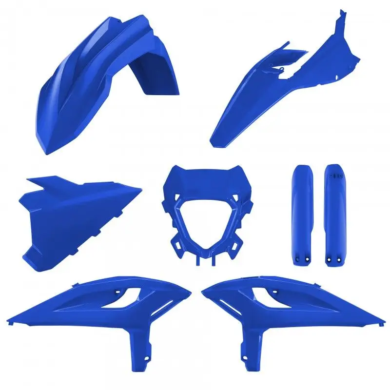 Cenový Hit POLISPORT kompletní sada plastů (FULL KIT) BETA RR 2T/4T závodní 25-26; RR 2T/4T X-PRO 25-26 v sadě kryt světla (8681200004) a kryty tlumičů (8399100005) barva modrá