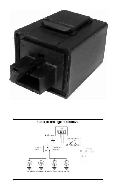 Oblíbený DZE přerušovač blinkrů YAMAHA XJ 600 92-96; YZF 750 94; TDM 850 92-93; FZR 1000 91-93; GTS 1000 93-94 (3YA-83350-00)