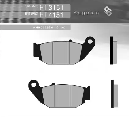 Jen Po Omezenou Doba BRENTA brzdové destičky KH629 HONDA CRF 250LD 13-16 zadní (FT 3151)