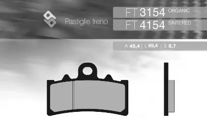 BRENTA brzdové destičky KH606 sintrované barva zlatá KTM DUKE 125/200/390 11-16 přední (FT 4154) Sezónní Sleva