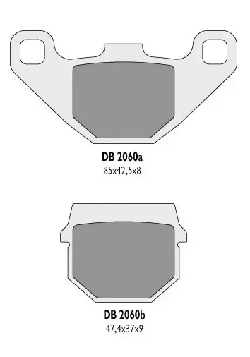 DELTA BRAKING brzdové destičky KH83 - nahrazuje DB2060MX-D i DB2060QD-D Rychlé Dodání