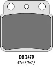 Speciální Cena DELTA BRAKING brzdové destičky KH137 LTZ400 / LTR450 zadní - nahrazuje DB2470MX-D a DB2470QD-D