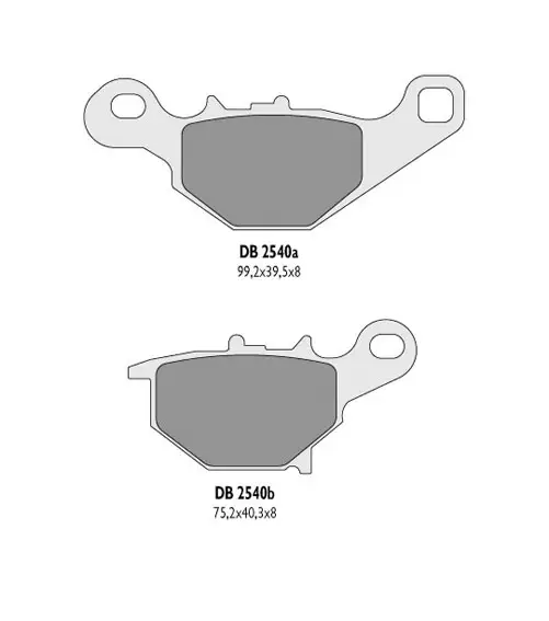 DELTA BRAKING brzdové destičky KH401 SUZUKI RM 85 zadní - nahrazuje DB2540MX-N a DB2540QD-N Jen Po Omezenou Doba