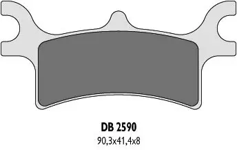 DELTA BRAKING brzdové destičky KH314 POLARIS zadní - nahrazuje DB2590MX-D a DB2590QD-D Výhodná Nabídka