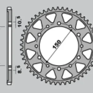 Omezená Nabídka CHT zadní řetězové kolečko 860 38 (A4150859380) YAMAHA FZS 600 FAZER 96-03