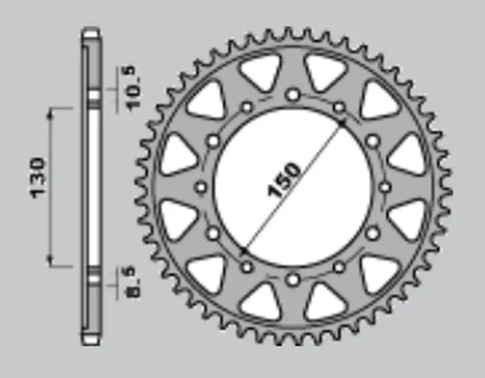 Poslední Šance CHT zadní řetězové kolečko 860 42 (859-42) (JTR859.42) YAMAHA FZS 600 FAZER 96-03