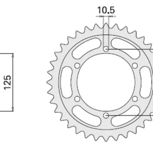 Speciální Cena CHT zadní řetězové kolečko 869 43 YAMAHA TDM 850 96-98 (A4150867430) (867-43)