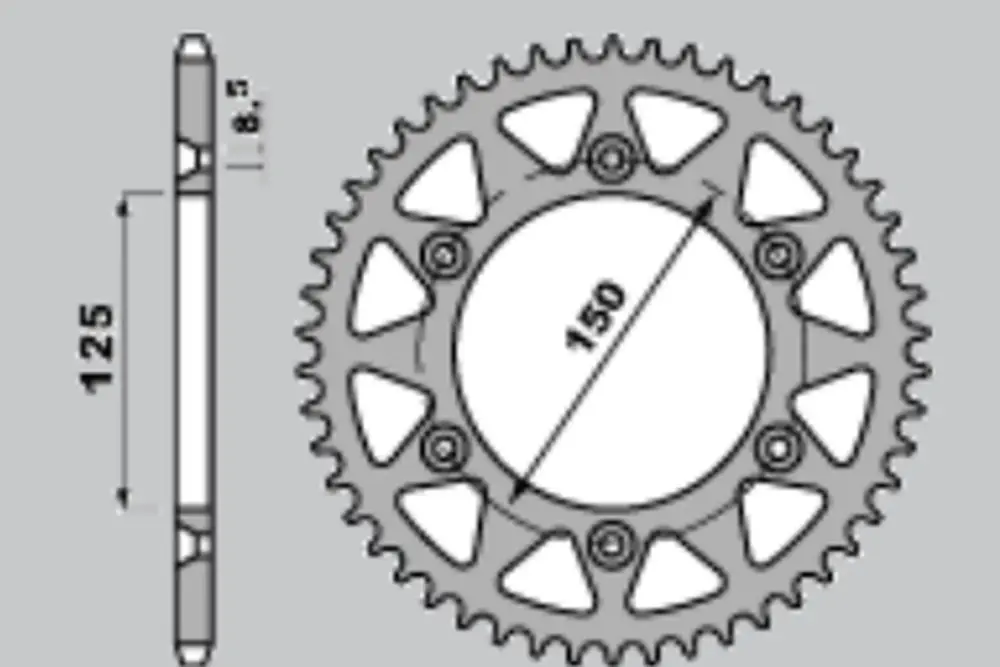 Levný JR zadní řetězové kolečko 899 38 KTM SX/SXF/SX-F/EXCF/EXC-F/EXC/LC4/SC/MXC/ '91-'22, HUSQVARNA TC/TE/FC/TC/TX/FC/FE '14-'22, GAS GAS EC 300 '20-'21, HUSABERG TE/FE '11-'14 (JTR897.38)