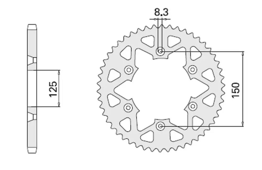 CHT zadní řetězové kolečko 899 38 (897-38) KTM SX/EXC SXF/EXCF všechny modely '88-'21 Speciální Cena