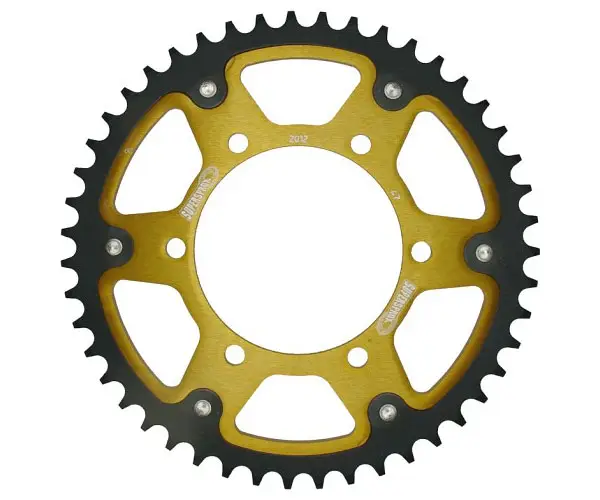 Pouze Dnes SUPERSPROX zadní řetězové kolečko STEALTH (ocel-hliník) 899 38 KTM/HUSQVARNA/HUSABERG (JTA897.38) (řetěz 520) barva zlatá