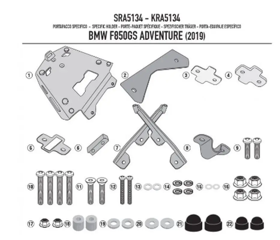 Akční Cena KAPPA zadní nosič kufru BMW F 850/900GS ADVENTURE (19-25) hliníkový MONOKEY