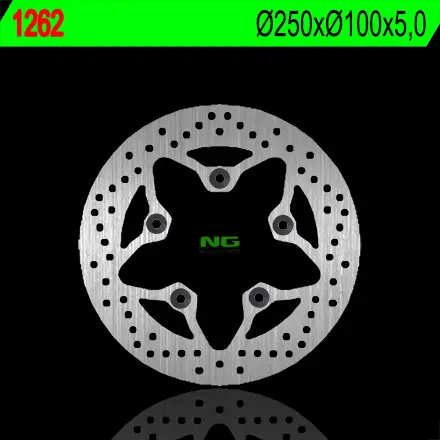 NG brzdový kotouč zadní KAWASAKI ZRX 1100/1200 99-06, ZZR 1200 02-05 (220X100X5) (5X10,5mm) Omezená Nabídka