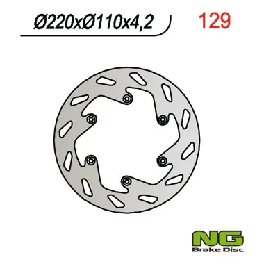 NG brzdový kotouč zadní KTM SX/EXC/LC 4 (220X110X4,2) (NG141; NG129) Nová Kolekce