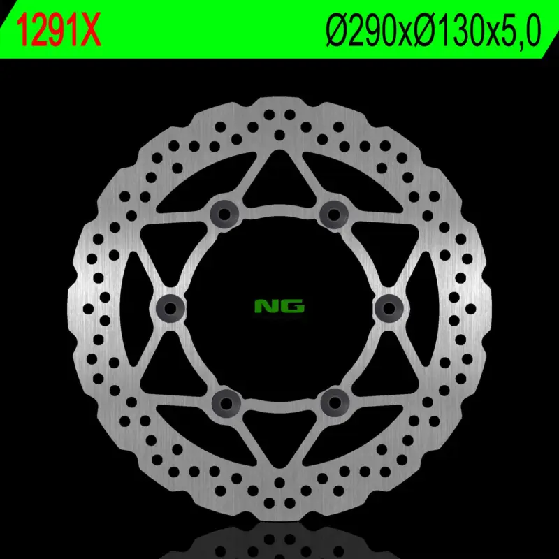 Tovární Cena NG přední brzdový kotouč KAWASAKI EX 250R NINJA 07-14 (290X130X5) (6X10,5mm) WAVE