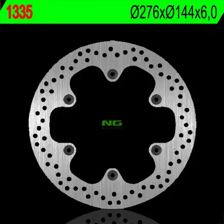 Nejprodávanější NG brzdový kotouč zadní HONDA CB 1300 01-05, CBR 1000F 87-92, NT 650/700V 98-15, CB 1000 93-95 (276X144X6) (6X10,5mm) - nahrazuje NG214