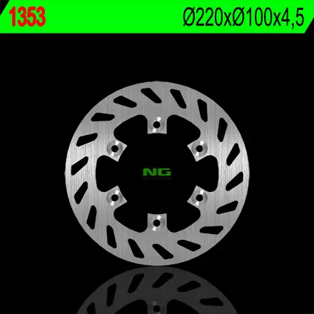 NG brzdový kotouč zadní KAWASAKI KDX 125 90-99, KDX 250 91-93, KDX 220 94-96 (220X100X4,5) (6X10,5) Přímo Od Výrobce